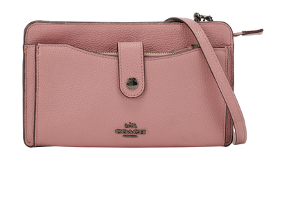 Noa Pop Up Messenger, &pound;75, Handbags, Pink, Leather, Front view